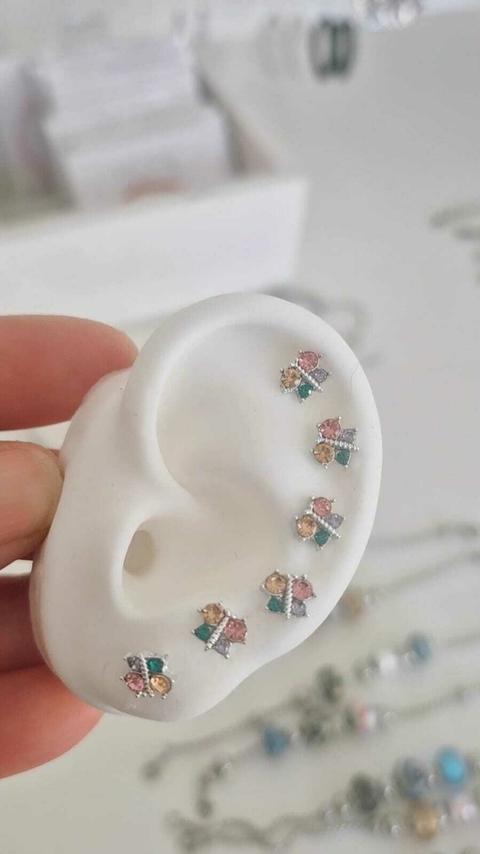 Aros mini mariposas - comprar online