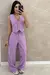 Calça Renata - Wide Leg De Linho Em Algodão