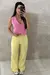 Calça Renata - Wide Leg De Linho Em Algodão