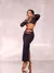 Conjunto Tuane Cropped Manga Longa E Saia Longa