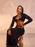 Imagem do Conjunto Tuane Cropped Manga Longa E Saia Longa