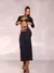 Conjunto Tuane Cropped Manga Longa E Saia Longa - loja online