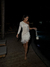 Vestido Caribe - Ombro Unico Manga Longa Com Franjas - loja online