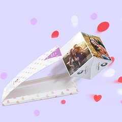 Tarjeta sorpresa explosiva para el dia del amigo Diseño 3 fotos + Frase " Lo lindo de la vida..." - comprar online