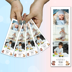 Souvenir imantado Tira Foto cabina pack x5 Temática Animalitos Nordicos