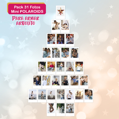 Arbolito con Fotos Mini Polaroids para armar (x 30 fotos)+ Luz Led - comprar online