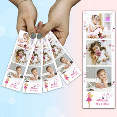 Souvenir imantado Tira Foto cabina pack x5 Temática Barbie