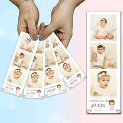 Souvenir imantado Tira Foto cabina pack x5 Temática Bautismo - Comunión