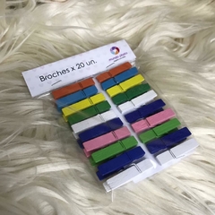 Broches x unidad de madera Tamaño 3.5cms