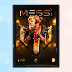 Cuadro Dia del padre Diseño MESSI GOLD - comprar online