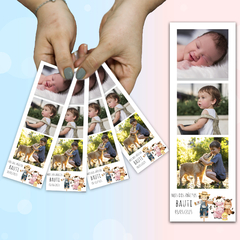 Souvenir imantado Tira Foto cabina pack x5 Temática Animalitos de la Granja Acuarela