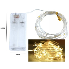 Tira led de alambre de 3 mts con pilas en internet