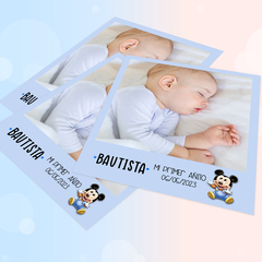 Fotos polaroids imantadas pack x 4 Temática Mickey bebe