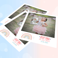 Fotos polaroids imantadas pack x4 Temática Arcoiris Nordico