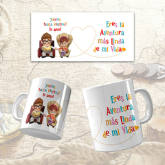 Taza personalizada Diseño UP "Eres la aventura mas linda..."