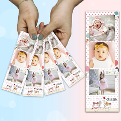 Souvenir imantado Tira Foto cabina Pack x 5 Temática Gatitos felices