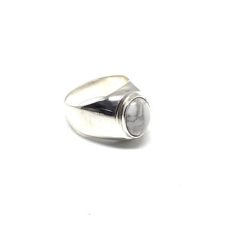 Anillo de Plata 925 con Piedra Howlita
