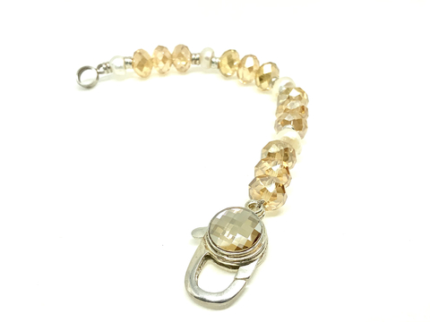 Pulsera de Plata 925 con cristales checos con Swarovski y Perla cultivo