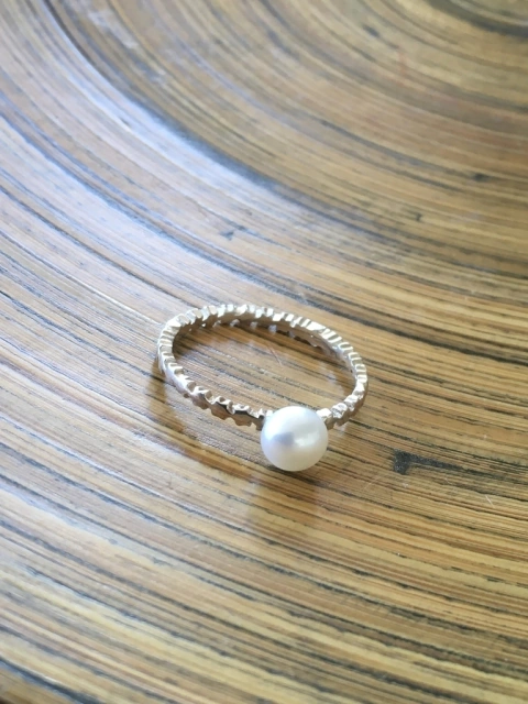 Anillo de Plata 925 Con Perla Cultivo