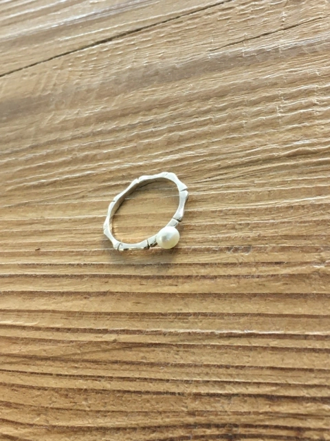 anillo plata 925 con perla