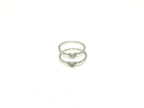 Anillo de Plata 925 con Circones Corazón