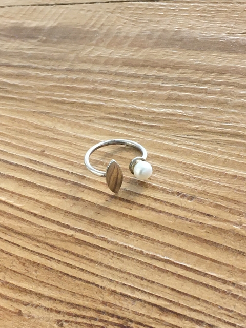 Anillo de Plata 925 Con Perla Cultivo