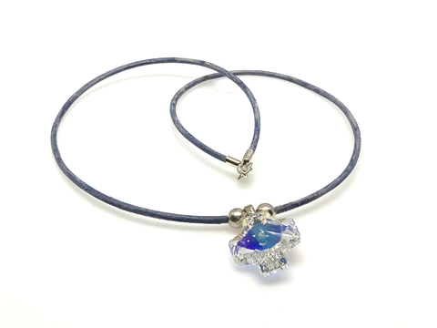 Conjunto Cristal Swarovski y cuero *152