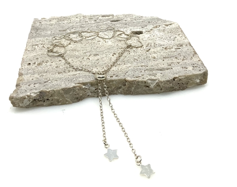 Pulsera de Plata 925 con corazones