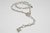 Rosario de Plata 925 con Cristal, Medalla y Cruz - comprar online