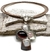 Cruz de Plata 925 con perla natural piedra de la Luna ojo de gato y quarzo rosa con cuero de la india