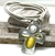 Cruz de Plata 925 con perla natural piedra de la Luna citrino y ojo de gato y collar de cuero de la India con Plata 925