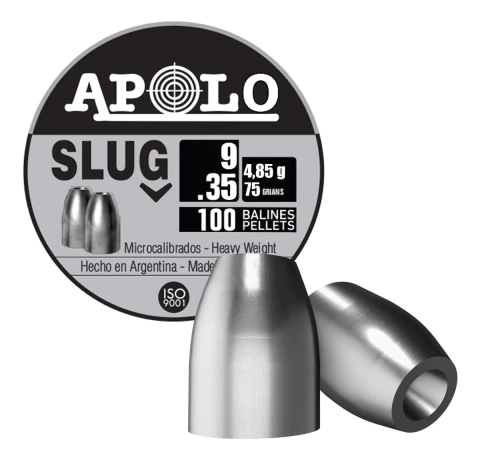 Balines Apolo Slug X 100 9 mm 75 Gr