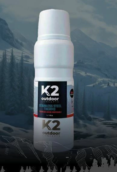Termo K2 Acero Inoxidable 1 Litro Color Blanco Tiza - comprar online