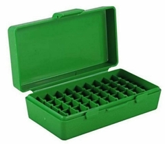 Caja Porta Municiones MTMx50 P50-9M-16 Verde 9mm/380acp 8100