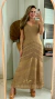 Vestido Tricot Glória Midi Bege - Arruda Store