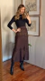Saia Tricot Catarina Marrom - comprar online