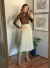 Saia Tricot Vanessa Areia