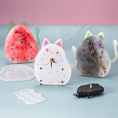 MOLDE SILICONA RELOJ DE GATO - tienda online