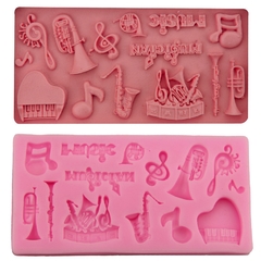 MOLDE SILICONA 14 FIGURAS MUSICALES en internet