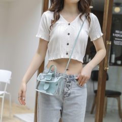 CARTERA BANDOLERA MINI BAG TRANSPARENTE COLORES - DOCTOR GLITTER