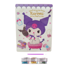 KIT PINTURA DIAMANTE PERSONAJES SANRIO KUROMI MELODY 18 X 13,5 CM - tienda online