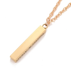 COLLAR I LOVE YOU RECTANGULO ACERO INOX 304 ORO CADENA 50 CM en internet