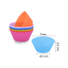 MOLDE SILICONA PIROTINES X 12 MUFFINS CUPCAKES - comprar online