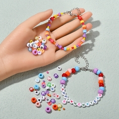 KIT CUENTAS MOSTACILLA FIMO LETRAS MULTICOLOR P PULSERAS 3000 U APROX - tienda online