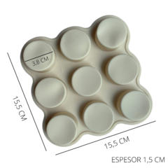 MOLDE PLANCHA 9 CIRCULOS CHICOS OREO - comprar online
