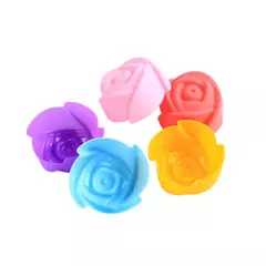 MOLDE SILICONA MINI FLOR ROSA 3X2 CM JABON VELA REPOSTERIA