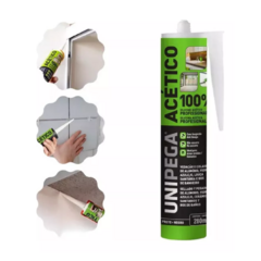 UNIPEGA SILICONA ACETICA 100% PRO NEGRO - CARTUCHO 280ML - comprar online