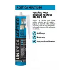 UNIPEGA SILICONA ACETICA MULTIUSO BLANCO - CARTUCHO 250ML - comprar online