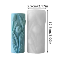 MOLDE SILICONA VELON CON TULIPANES 12 CM en internet