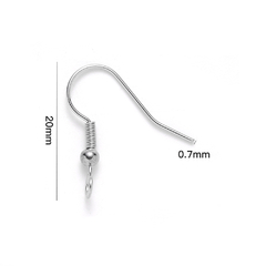 ANZUELOS GANCHOS AROS PLATEADOS ACERO INOXIDABLE 304 X 200 U - comprar online